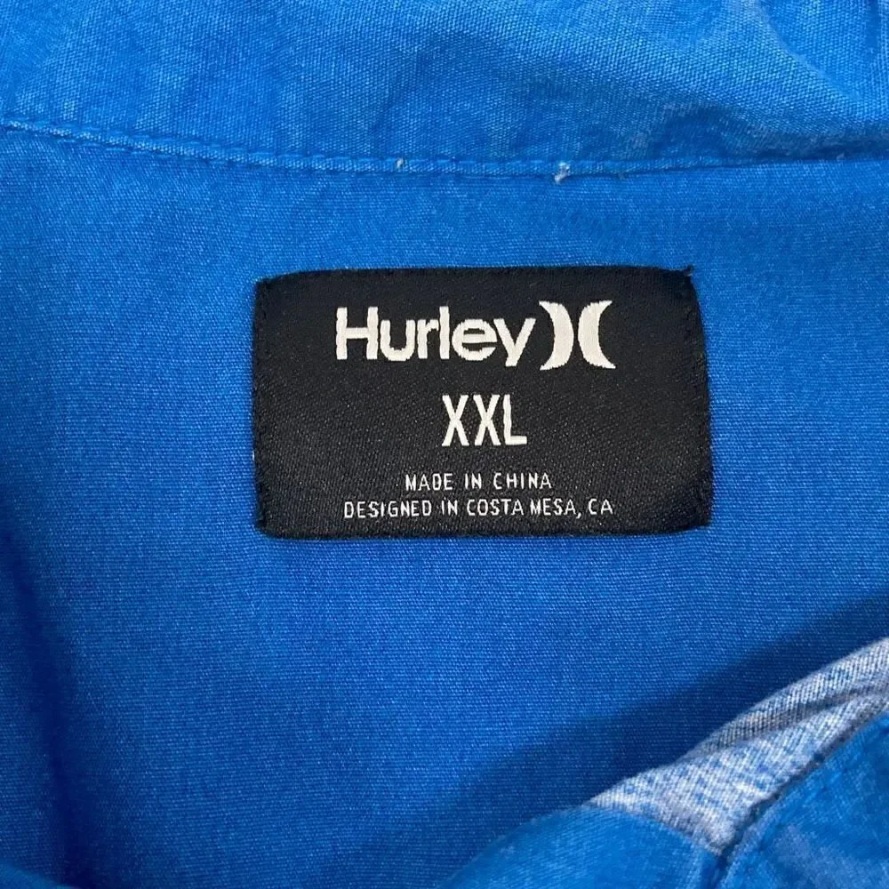 Hurley Parrot Button Up Short Sleeve Shirt Mens size XXL